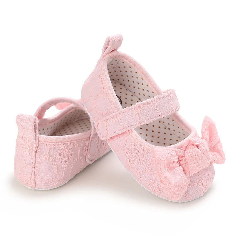 Chaussures bébé nouveau-né roses antidérapantes