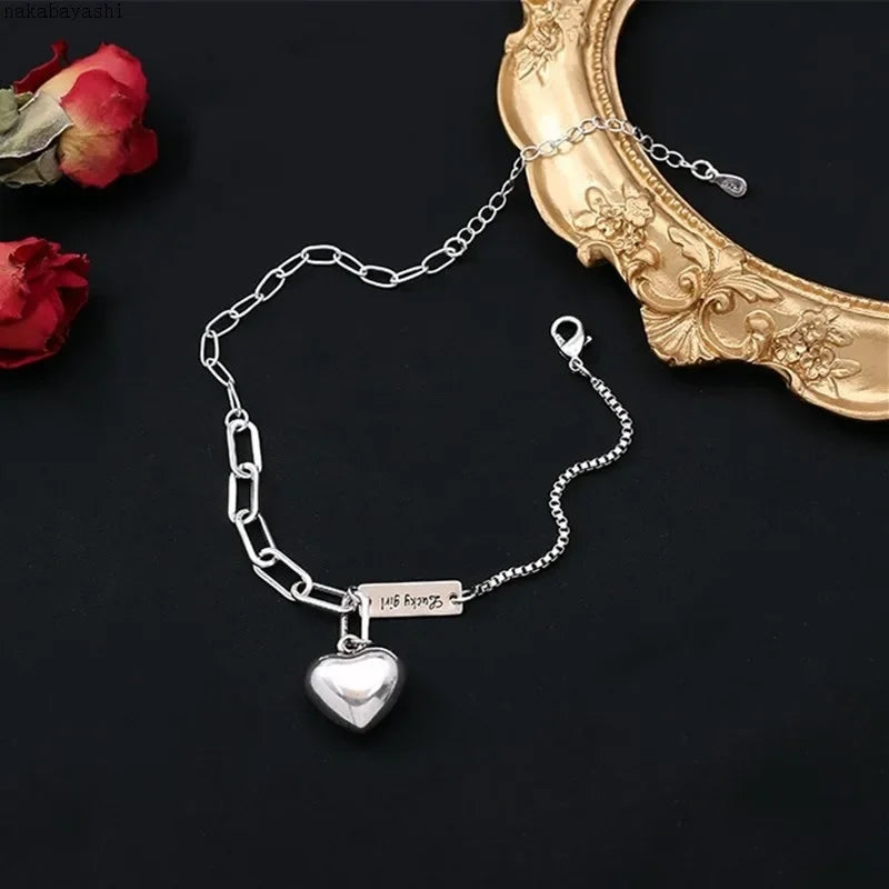 Simple Love Heart Letter Bracelet