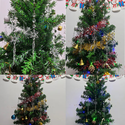 12PCS Transparent Acrylic Snowflake Hanging Ornaments