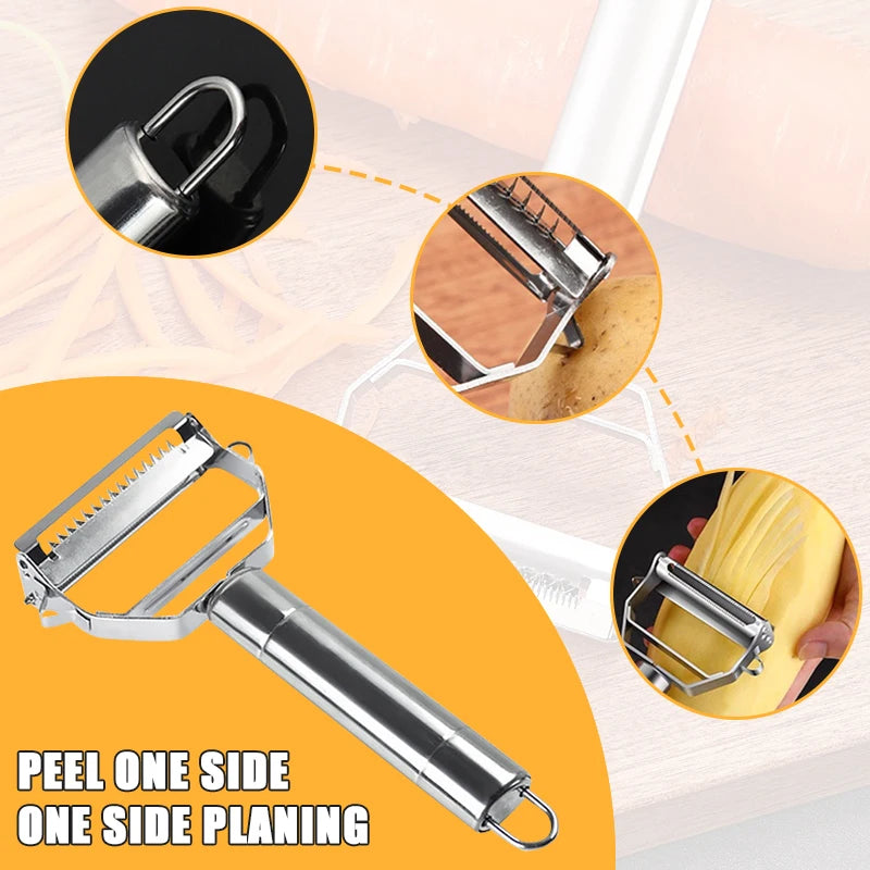 Multifunctional Steel Fruit and Vegetable Peeler