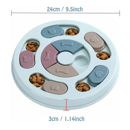 Dog Food Hiding Bowl  Slow Food Training - Interactive Educational Feeding Toy