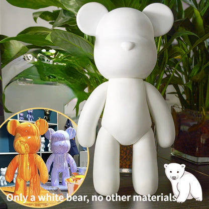 Handmade DIY Painting Bear Sculpture Figurine Toys