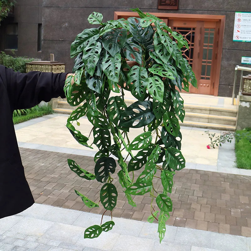 76cm Fake Hanging Vines with Monstera Leafs