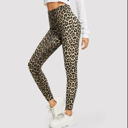 Leggings mit überkreuzter Taille und Leopardenmuster in Farbverlauf