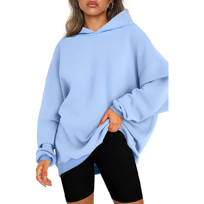 Oversized Kapuzensweatshirt Fleecepullover Damen