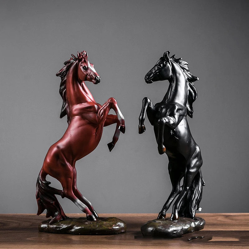 European Elegance- Horse Resin Sculpture