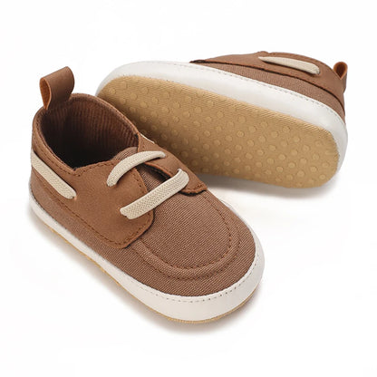 Newborn Baby Boys Leather Non-Slip Soft-Sole Infant Shoes