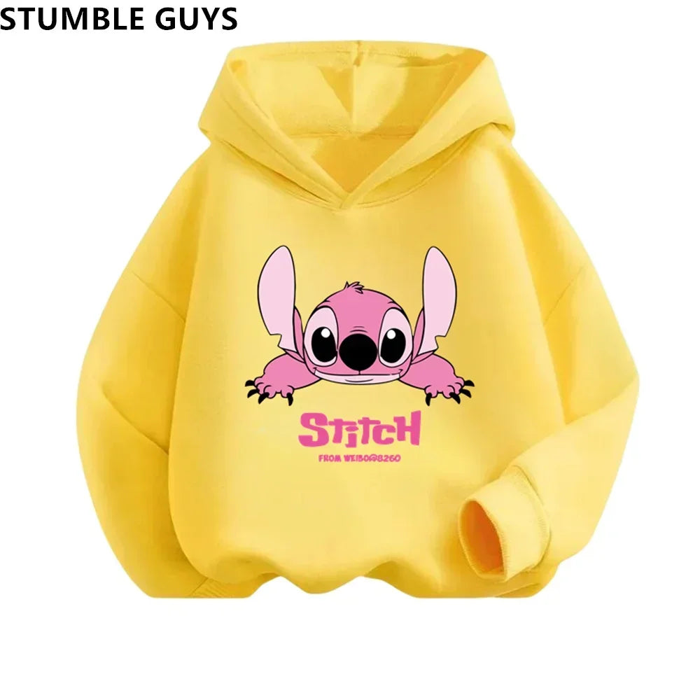 Sweat à capuche Kawaii Stitch pour vêtements décontractés pour enfants