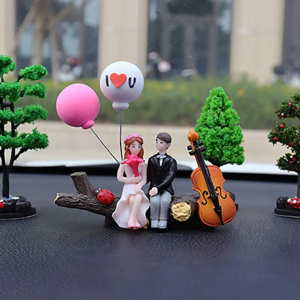 Cute Anime Couple Action Figure Car Decoration