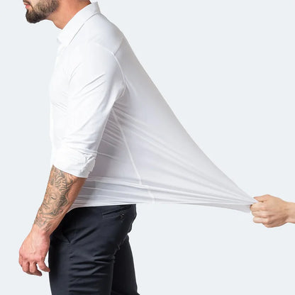 Chemise habillée sans coutures, coupe slim et très élastique