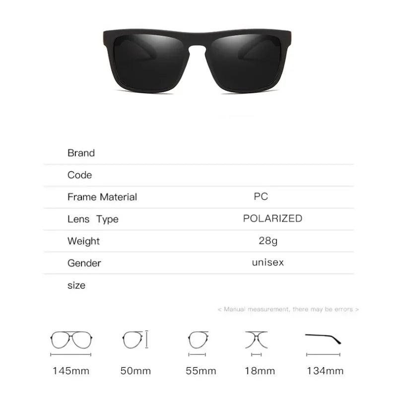 Ultra-Light Rectangular Polarized Photochromic Sunglasses
