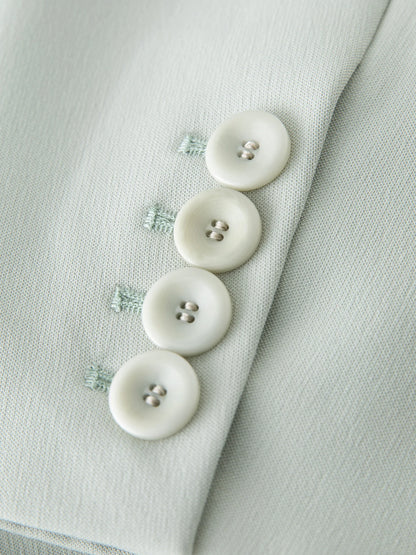 Amii Minimalism Spring Office Lady Blazer mit Spitzen-Tanktop mit V-Ausschnitt