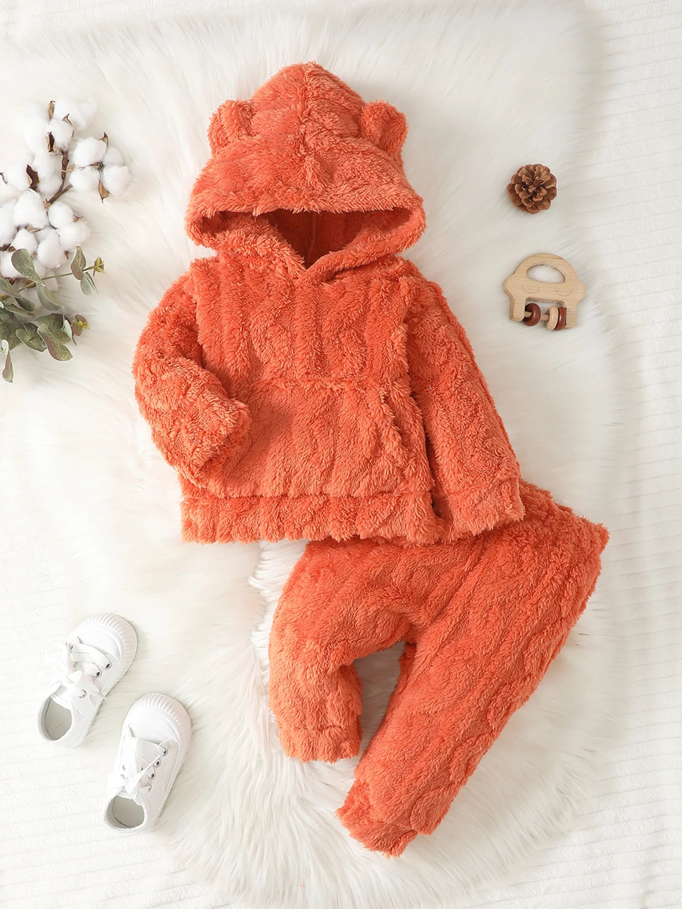 Baby Bear Ears Hoodie & Pants Set