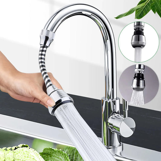 360-Degree Adjustable Faucet Extension Tube with Water Saving Nozzle