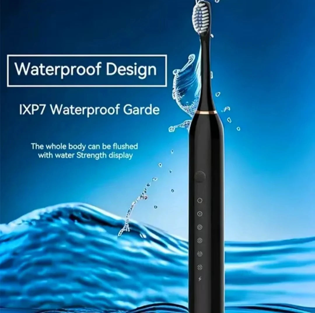 Electric Toothbrush Waterproof DuPont Brush Head USB Rechargeable High Frequency Cleaning