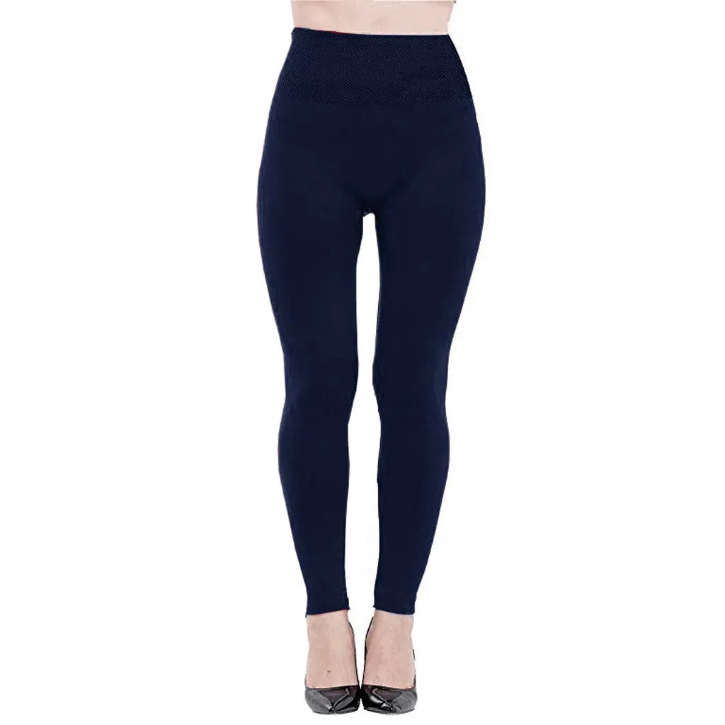 Weiche, mit Fleece gefütterte Leggings mit hoher Taille für Damen