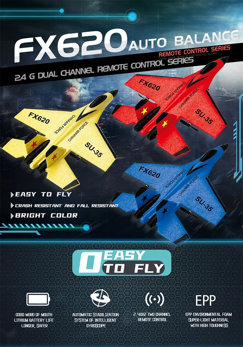 Flashing Lights FX620 RC Fixed-Wing Night Airplane