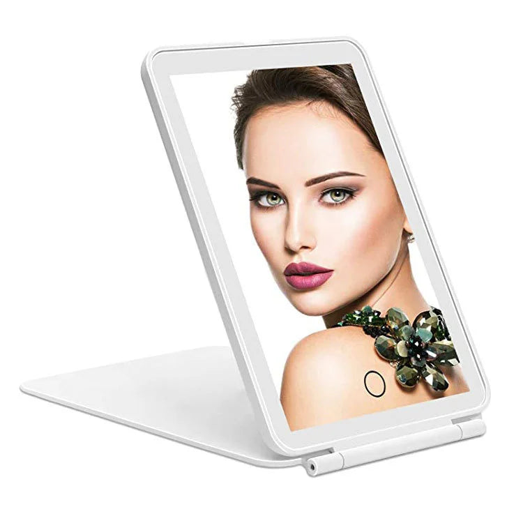 Folding Led Lighted Touch Screen Vanity Mirror