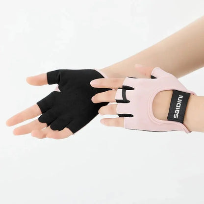 Gants de sport demi-doigts pour femmes – Absorbant les chocs