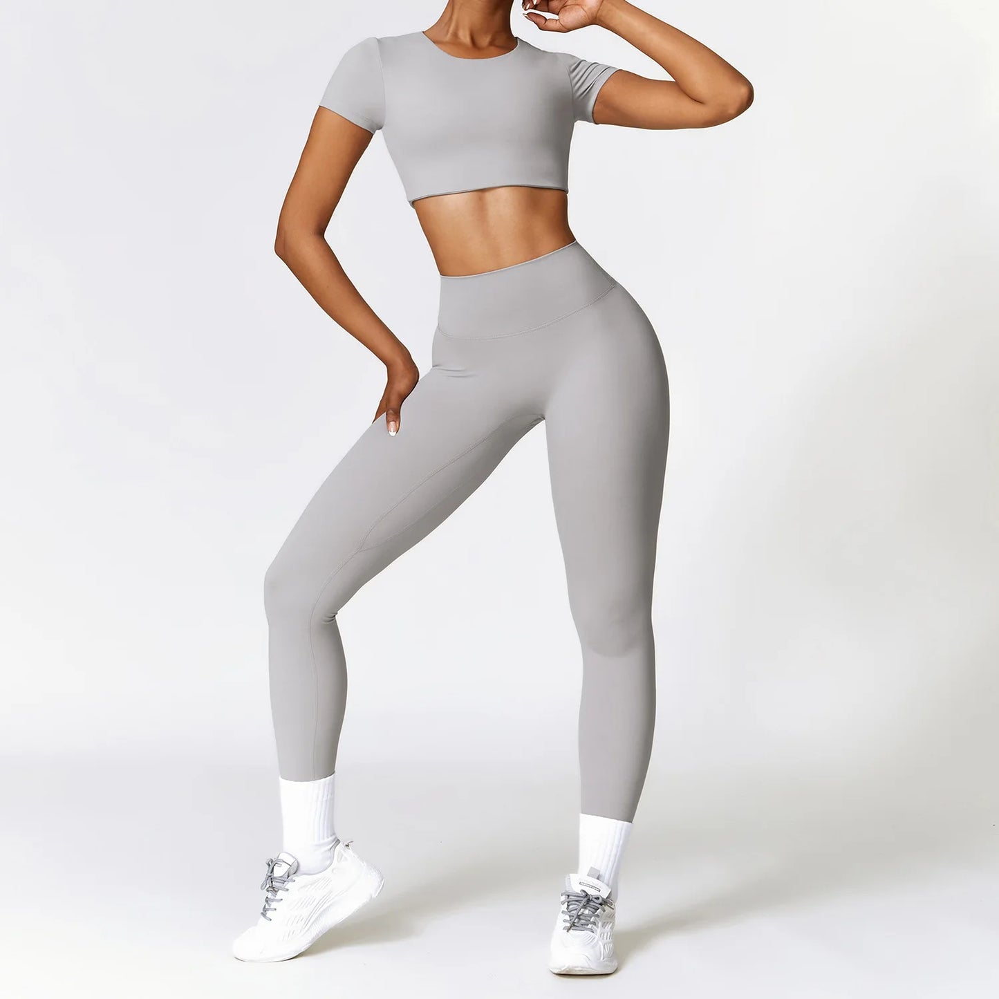 2PCS Seamless Yoga Set Women Fitness Suit