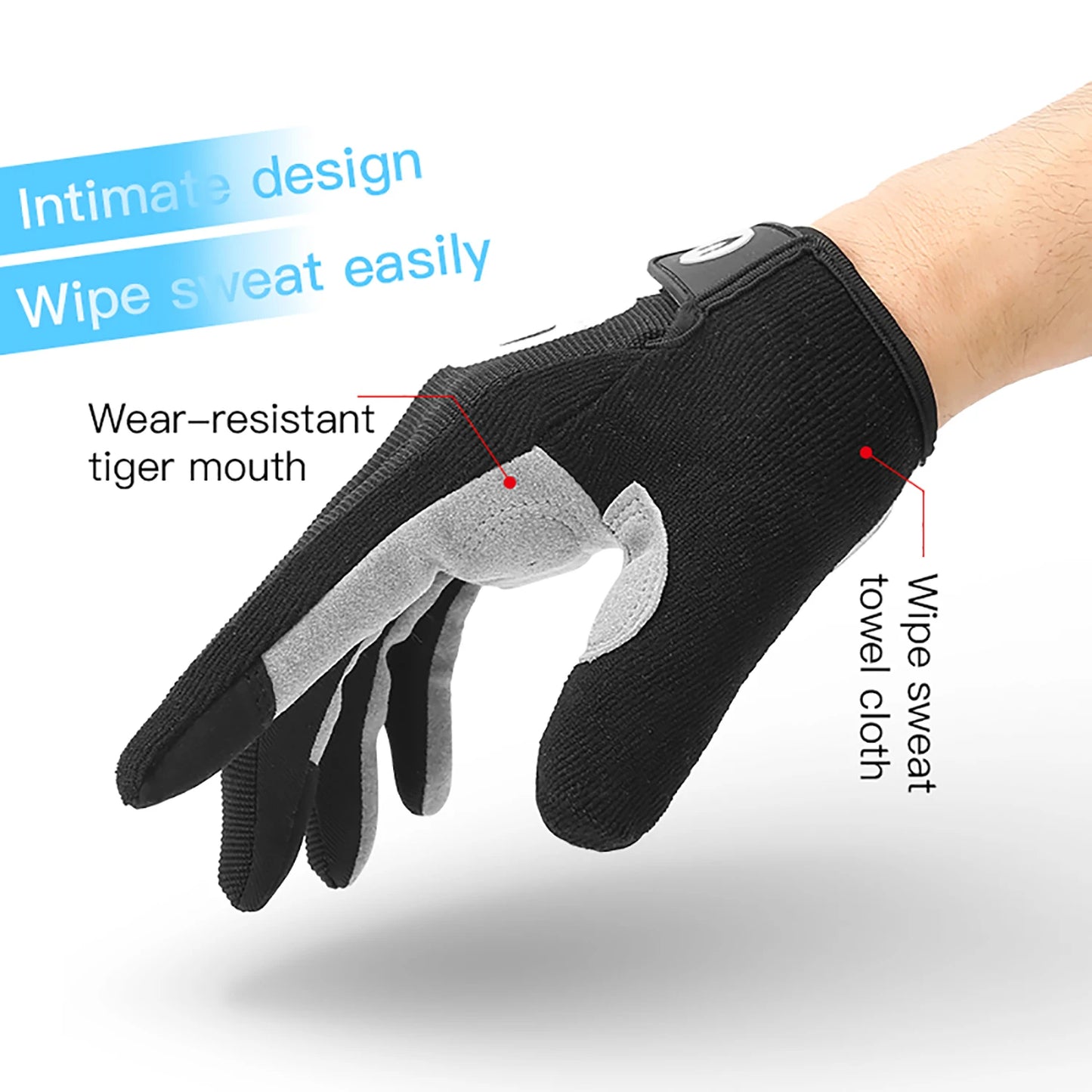 Breathable Anti-Slip Full Finger Cycling Gloves –  Anti-Shock