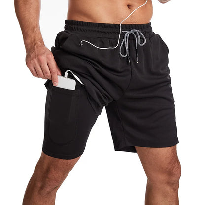 GITF Men's 2-in-1 7-Inch Running Shorts