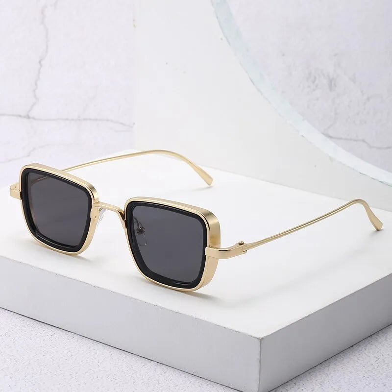 Neue quadratische Retro-Sonnenbrille im Steampunk-Stil mit UV400-Schutz für Damen und Herren