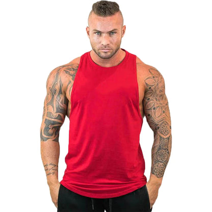 Men's Clothing Bodybuilding and Fitness Stringer Singlets Tank Top Vest Sleeveless Sweatshirt Workout Shirt Undershirt Gym Gyms
