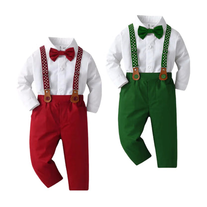 Formelles Outfit für Jungen mit Weihnachtsstern-Print