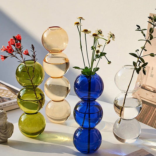 Vase à bulles en verre nordique moderne