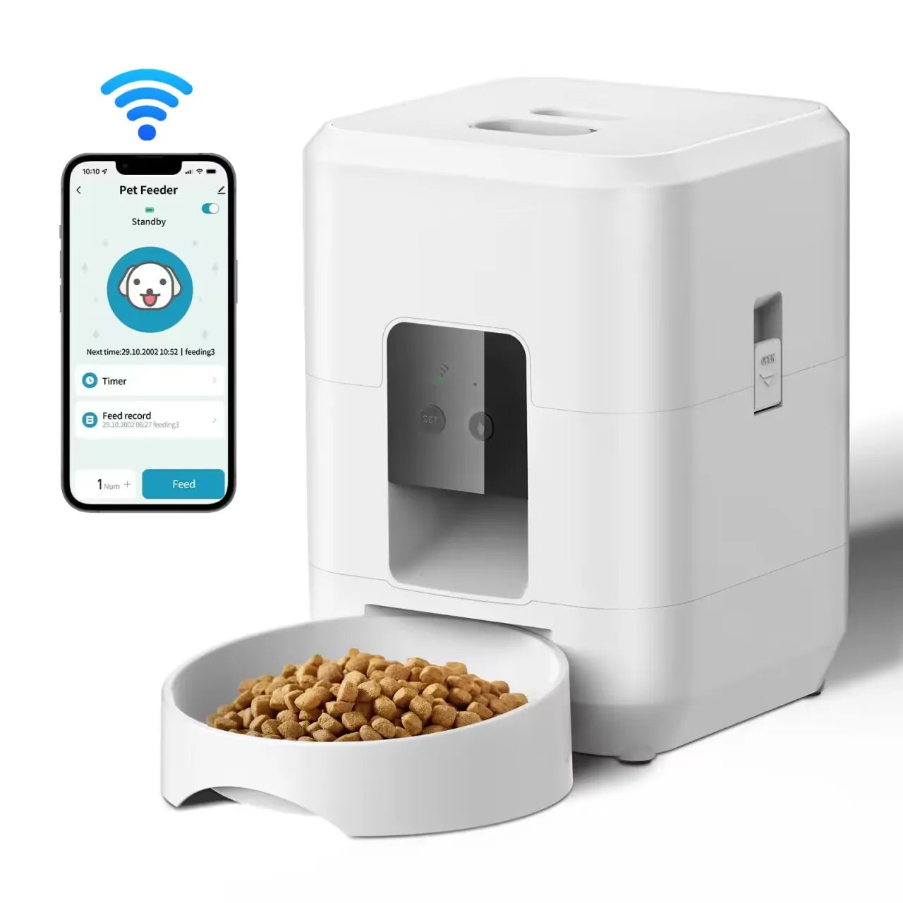 Timed Quantitative Automatic Cat Food Dispenser Smart Bowl - Automatic Dog Slow Food Machine