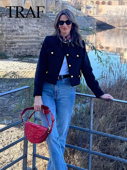 Women’s Cropped Bomber Jacket