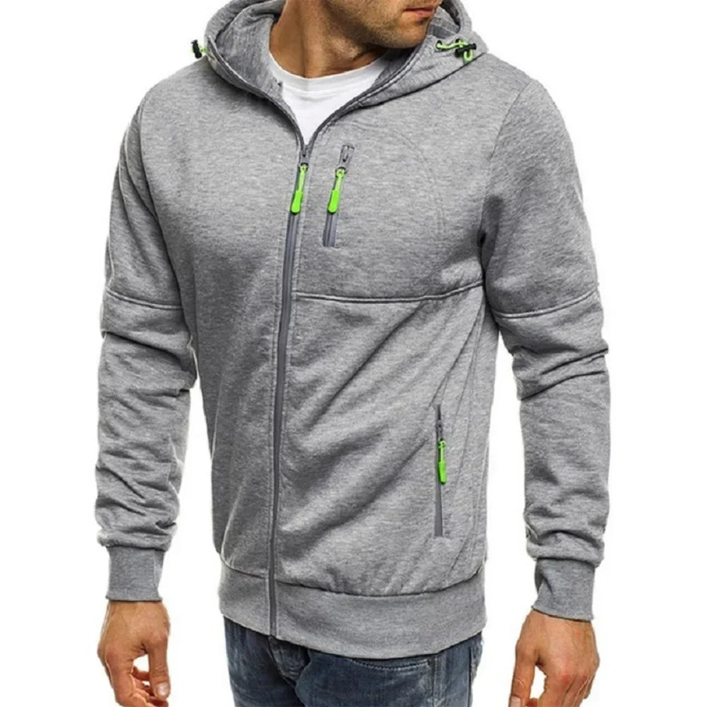 Slim Fit Kapuzenpullover mit Reißverschluss für Herren