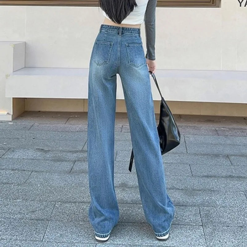 Casual Loose Straight Denim Jeans for Women