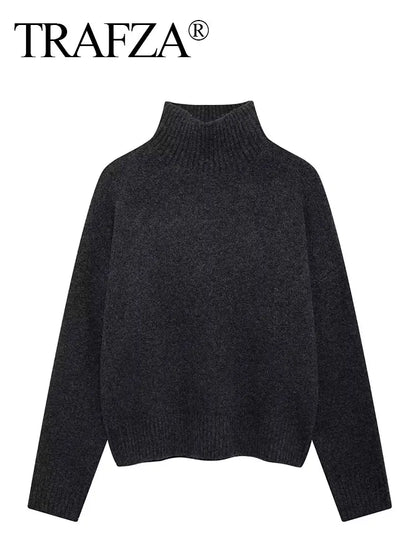 Pull ample à col rond pour femme