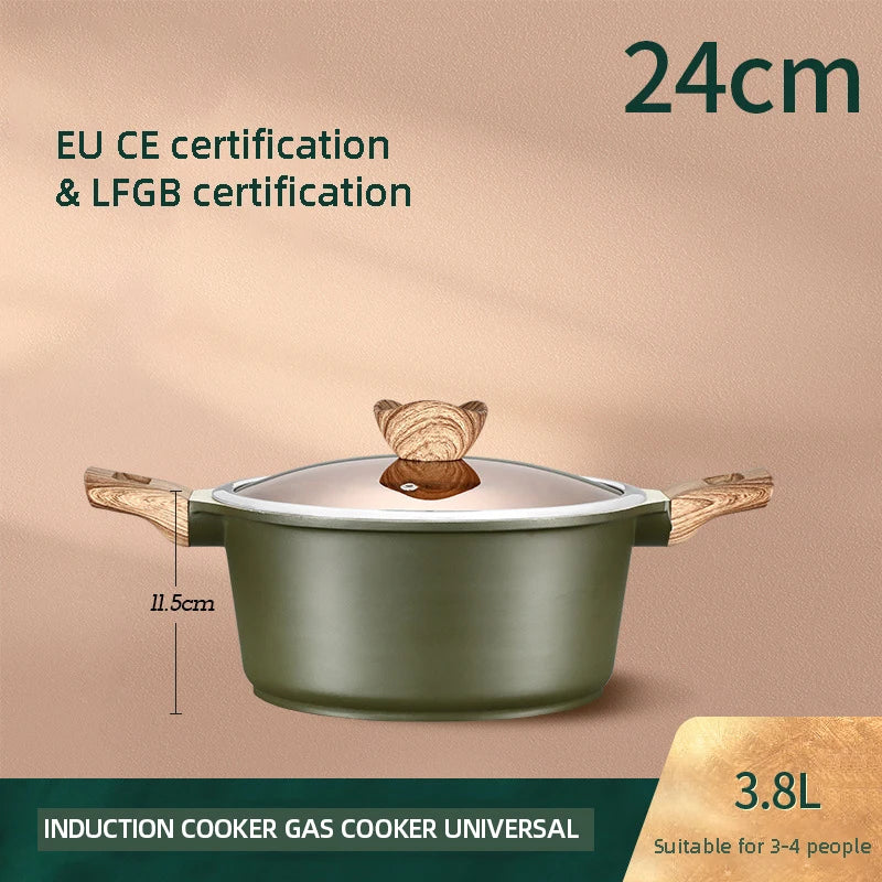 Large Capacity Medical Stone Non-Stick Soup Pot