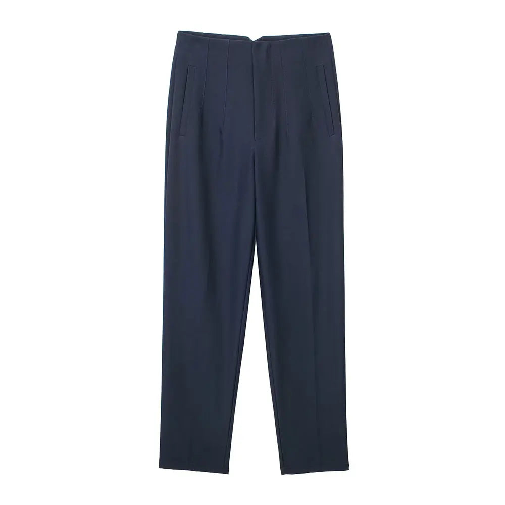 Chic High Waist Trousers for Work