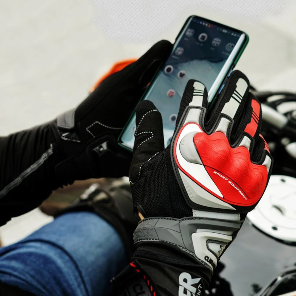 Breathable Full-Finger Motorcycle Gloves for Protection