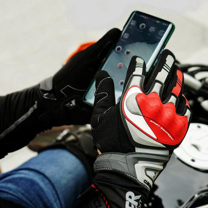 Atmungsaktive Vollfinger-Motorradhandschuhe zum Schutz