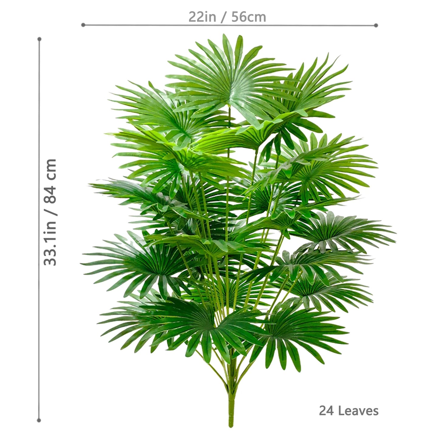 60–105 cm künstliches Fächerblatt, tropische Dekoration