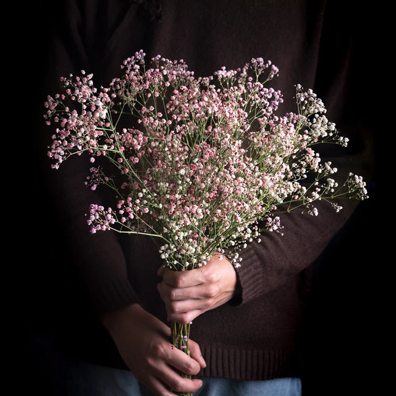 Bouquet de 90 têtes de fleurs artificielles blanches décoratives