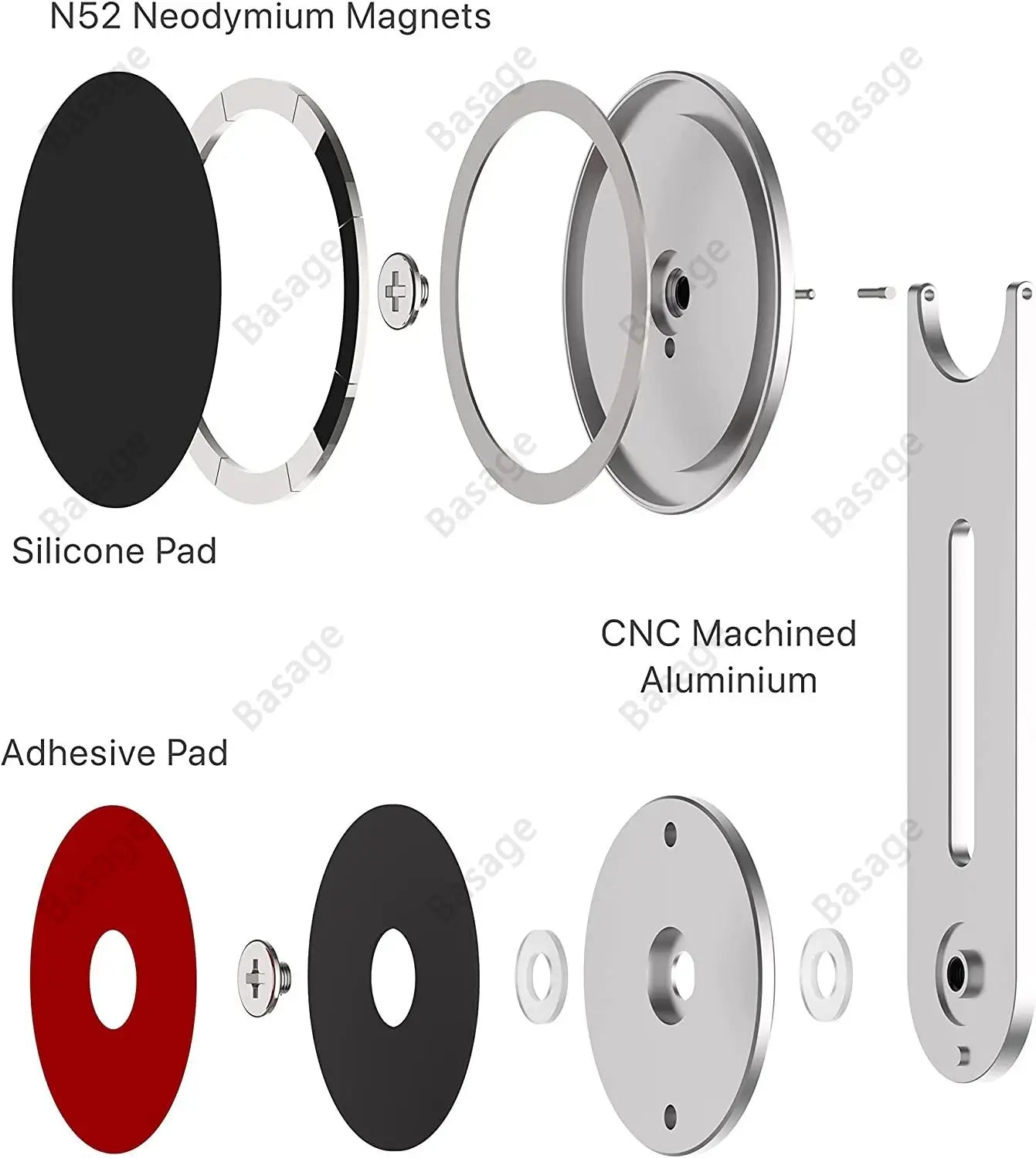 Magnetische iPhone-Laptop-Halterung mit Drehfunktion