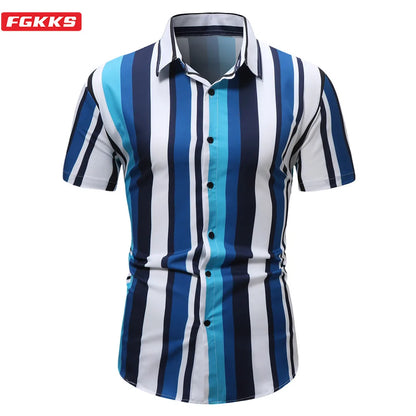 FGKKS Striped Slim Fit Casual Shirt
