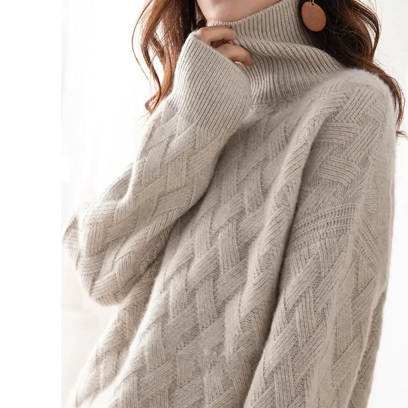 New Oversized Thick Cashmere Sweater for Women