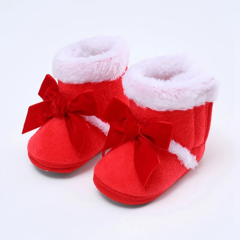 Baby Bowknot Warm Snow Boots for Girls