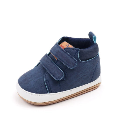 Chaussures pour bébé garçon en PU souple de haute qualité avec semelle antidérapante