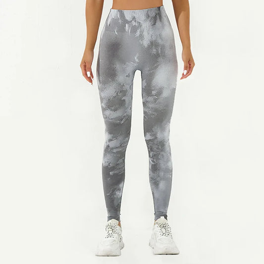 Seamless High-Waisted Tie Dye Leggings
