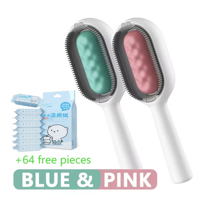 Doppelseitige Haarentfernungs-Massagebürste für Haustiere