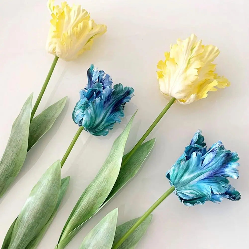 1 Pc Colorful Real Touch Parrot Tulip Bouquet