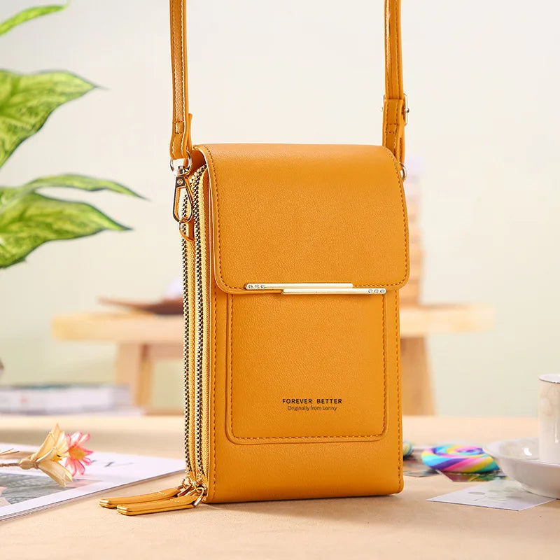 Soft Leather Crossbody Handbag- Fashionable Convenience